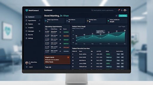 Hospital Management System dashboard